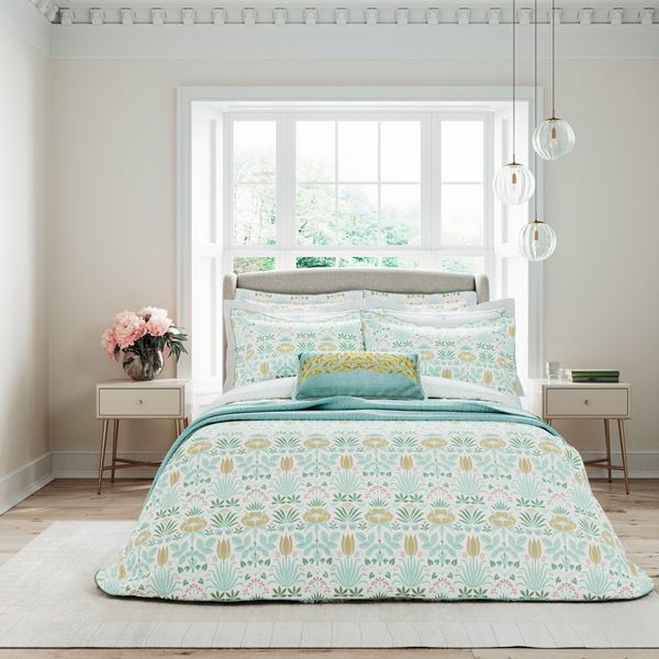 Voysey Anselm Bedding - Aqua